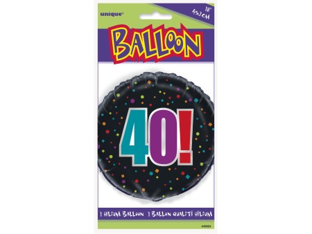 Birthday Cheer 40 let - folija balon