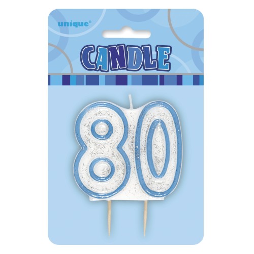 Candle Glitter blue - 80