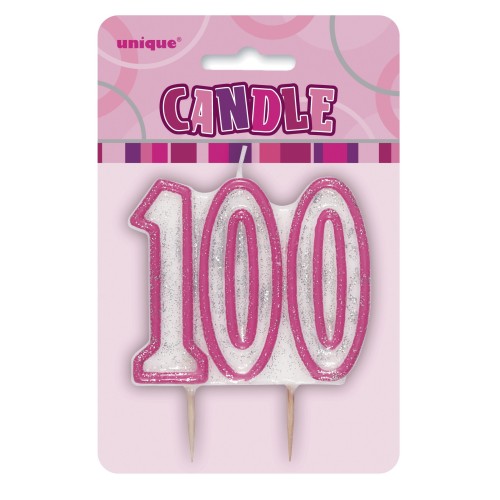 Candle Glitter pink - 100