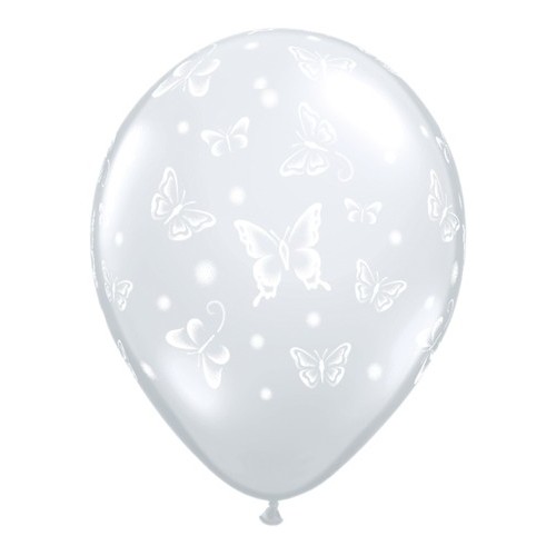 Balloon Butterflies - Diamond Clear 41 cm