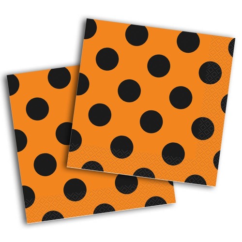 Orange napkins with dots