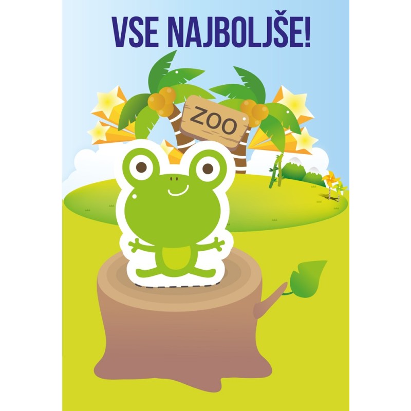 MagicBalloons - Greeting card vse najboljše frog