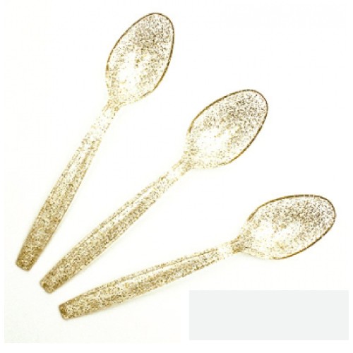Glitter gold spoon