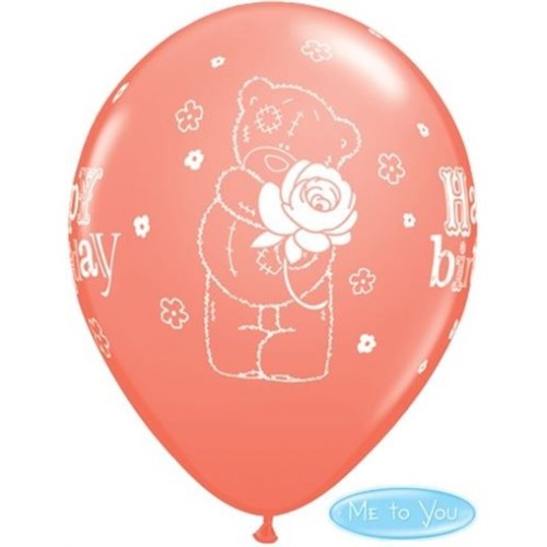 Balloon Tatty Teddy Bday Rose