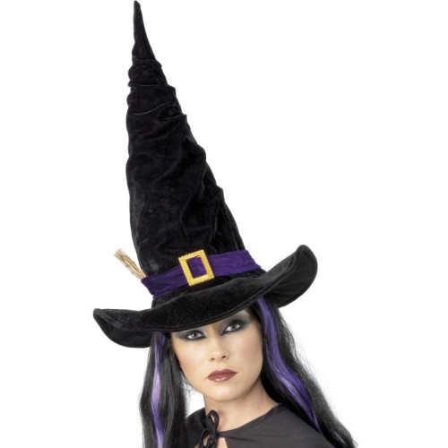Witch Hat Black with Purple Belt