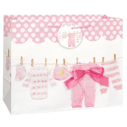 Baby bow pink giftbag