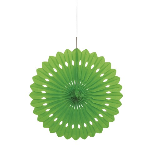 Decorative lime green fan