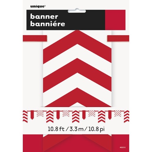 Red pennant banner