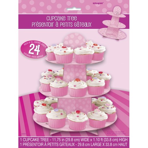 Pink cupcake stand