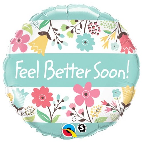 Feel Better Soon! Floral - foil balloon