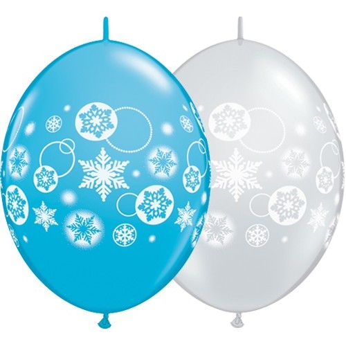 Balloon Quick Link - snowflakes & circles 12"