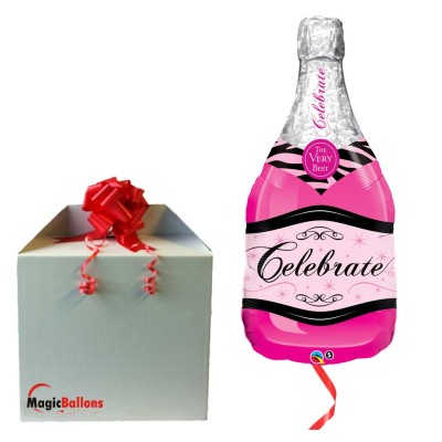 Celebrate pink bubbly wine
