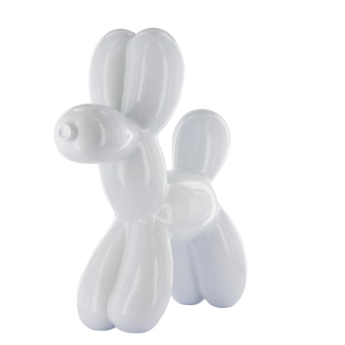 White dog sculpture