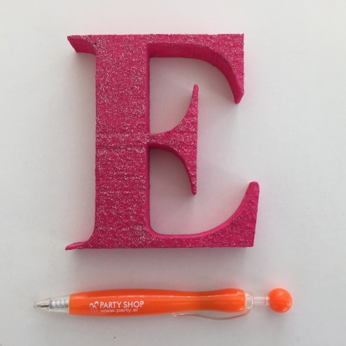 Pink letter E