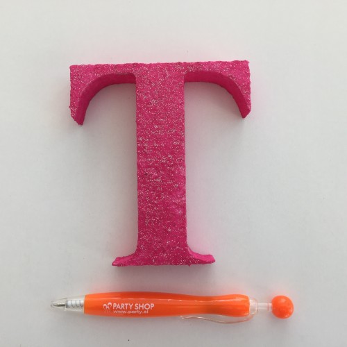 Pink letter T