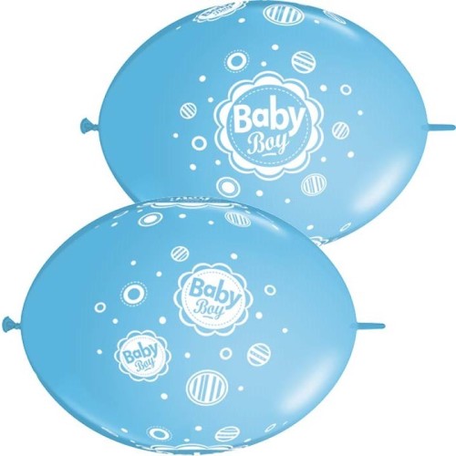 Balloon Quick Link - Baby Boy Dots