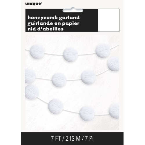 Honeycomb garland - white