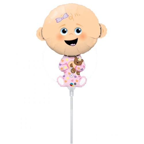 Baby Girl - foil balloon on a stick