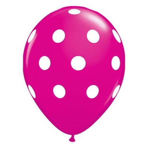 Balloon Polka dot - pink & berry