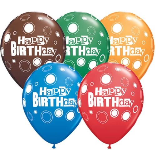 Rođendanske podebljane točkice balončića