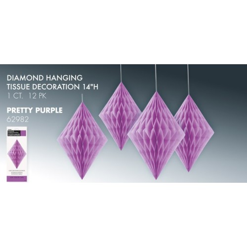 Diamantna viseča dekoracija - vijolična