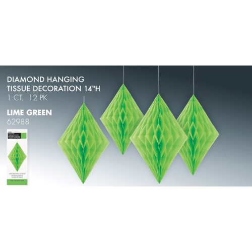 Diamond decoration - lime green 