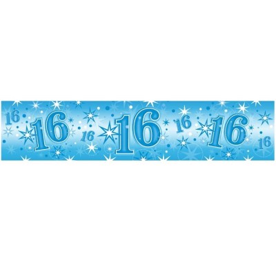 Age 16 blue Sparkle banner