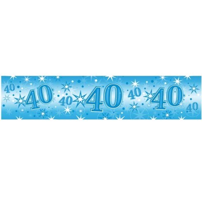 Age 40  blue Sparkle banner