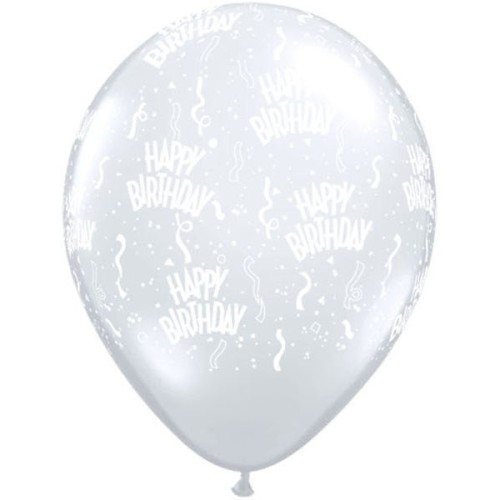 Balloon Birthday-A-Round - diamond clear
