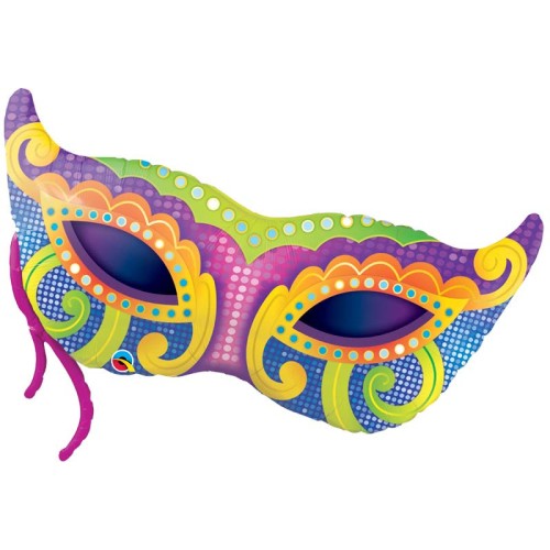 Mardi Gras Mask - foil balloon