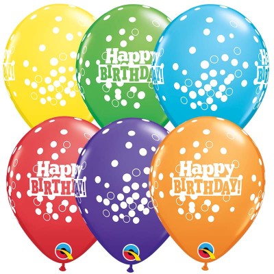 Ballon Bday Confetti dots