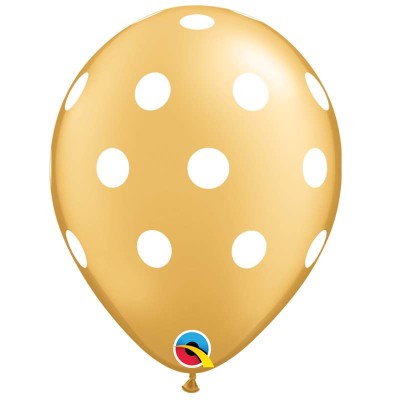 Balon Big Polka dot - zlatna