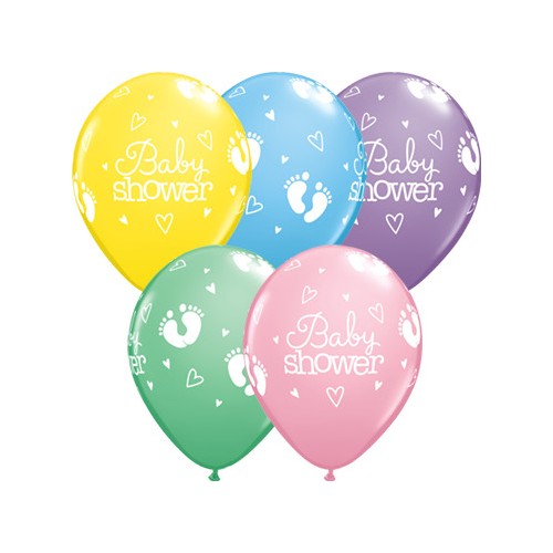 Balloon Baby Shower Footprints & Hearts