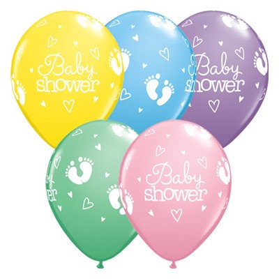 Ballon Baby Shower Footprints & Hearts