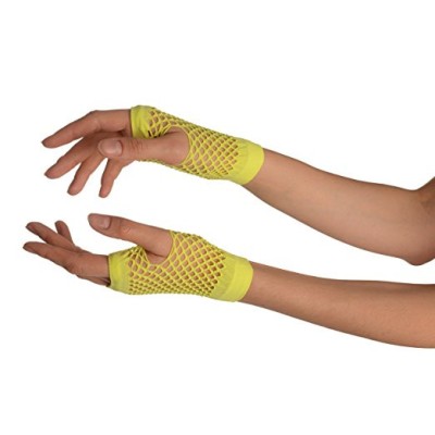Mesh rokavice - neon rumena
