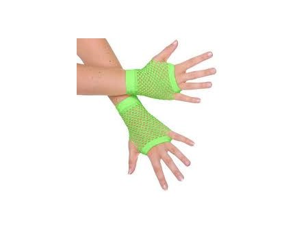 Fishnet gloves - neon green
