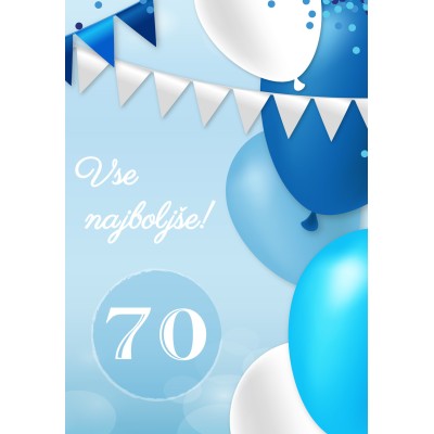 Greeting card vse najboljše 70