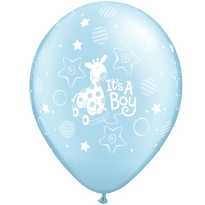 Balloon It's a boy Soft giraffe  - blue