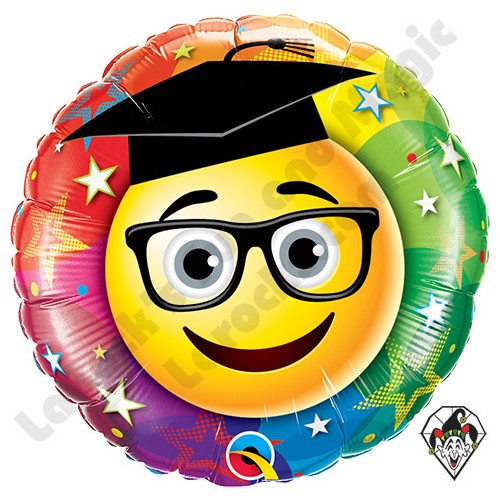 Smiley Graduate - foil balloon