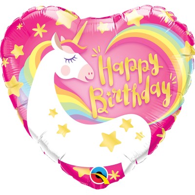 Bday magical unicorn - foil balloon
