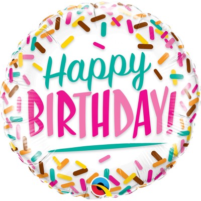 Happy Birthday Sprinkles - foil balloon
