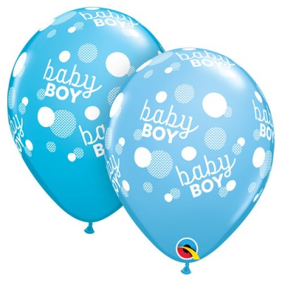 Balloon - Baby boy dots blue
