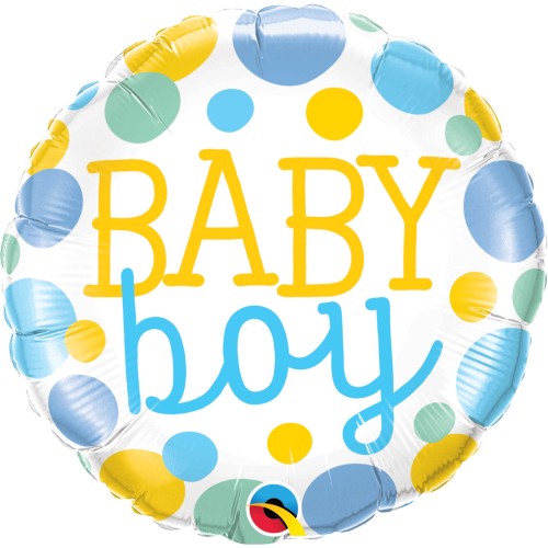 Baby boy dots - foil balloon