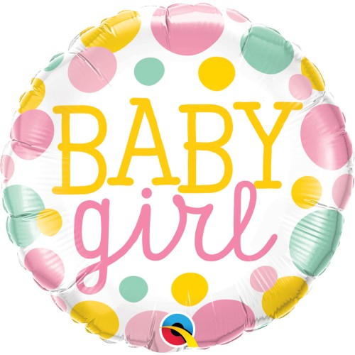 Baby girl dots - foil balloon