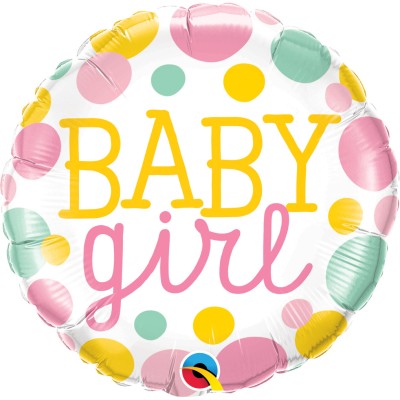 Baby girl dots - Folienballon