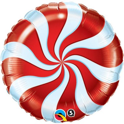 Candy Swirl red - foil balloon