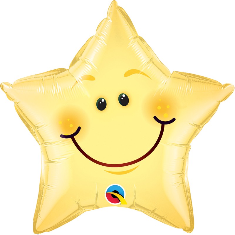 Smiley face star - folija balon