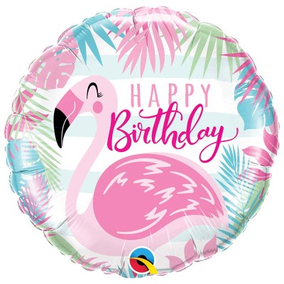 Bday Pink Flamingo - Folienballon