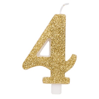 Glitter gold candle 4