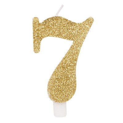 Glitter gold candle 7